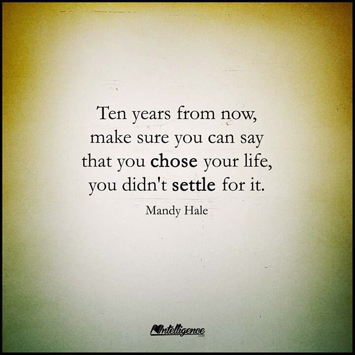 Don't settle