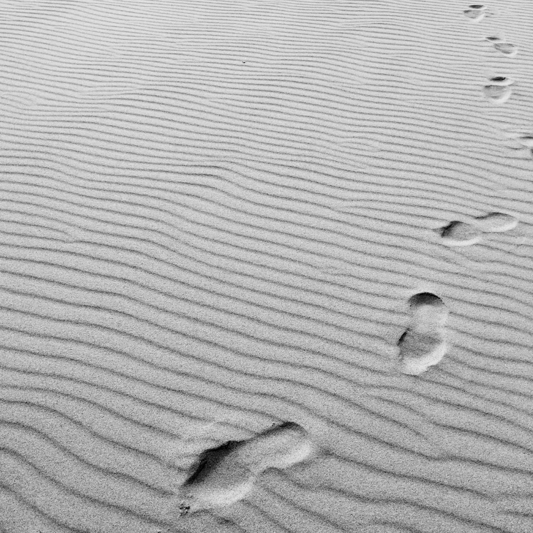 footprints in the sand